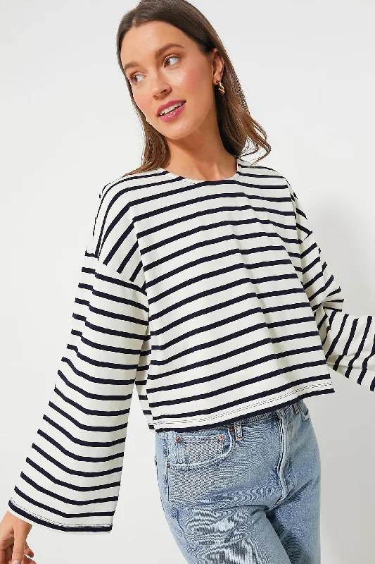 Navy Stripe Dionne Cotton Shirt