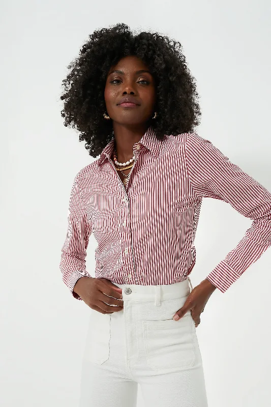 Red and White Stripe Icon Shirt