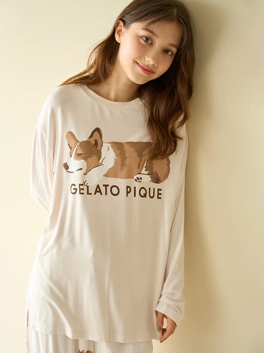 SLEEPING DOG Long Sleeve Lounge Top