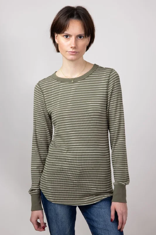 Thread & Supply Stacy Stripe Shirt for Women in Sea Turtle | T1390MSTS-SEATURTLESTRIPE