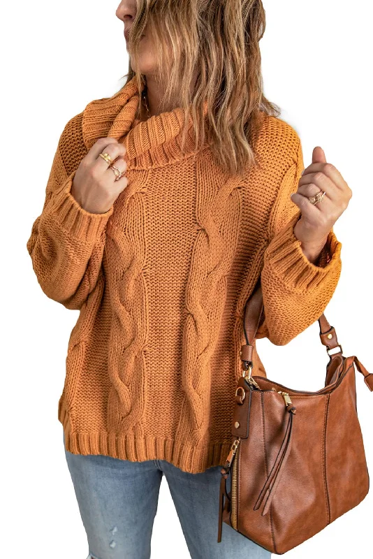 Mustard Yellow Oversized Knit Sweater