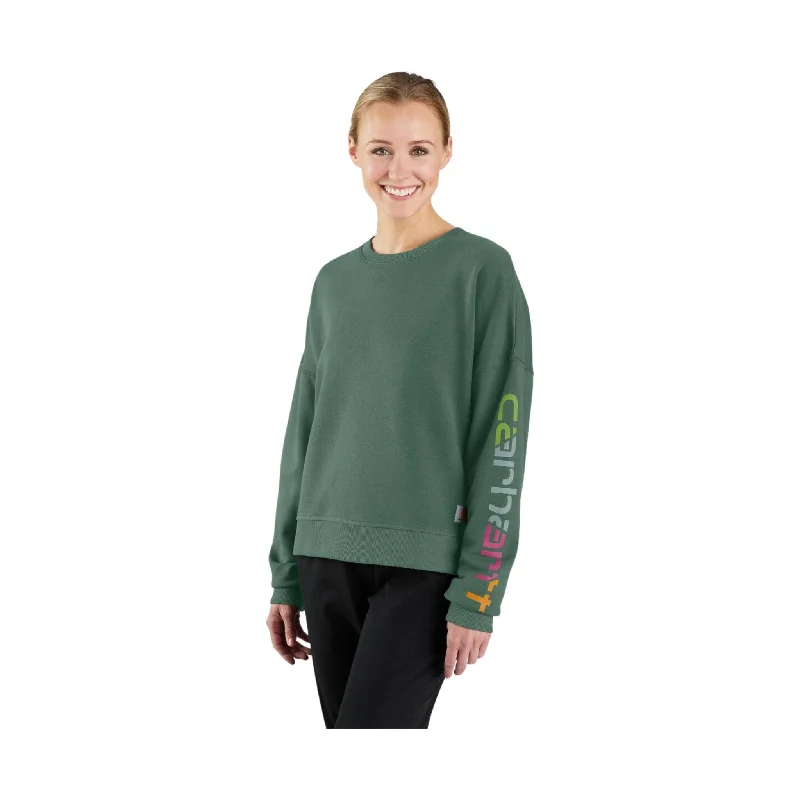 Carhartt Women's Tencel Fiber Series Loose Fit Long Sleeve Graphic Sweatshirt - Frosted Balsam