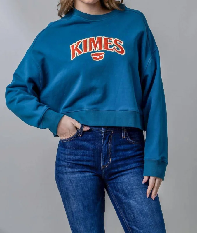 Colfax Crew Sweatshirt In Mid Blue