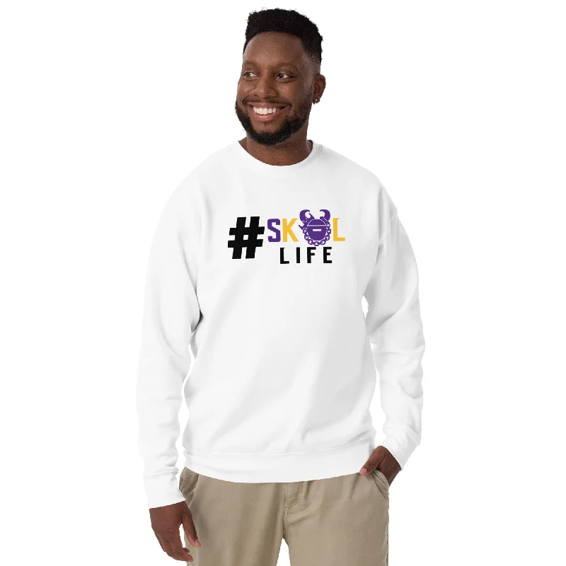 Customizable -- Unisex Premium Crewneck - White - #Life