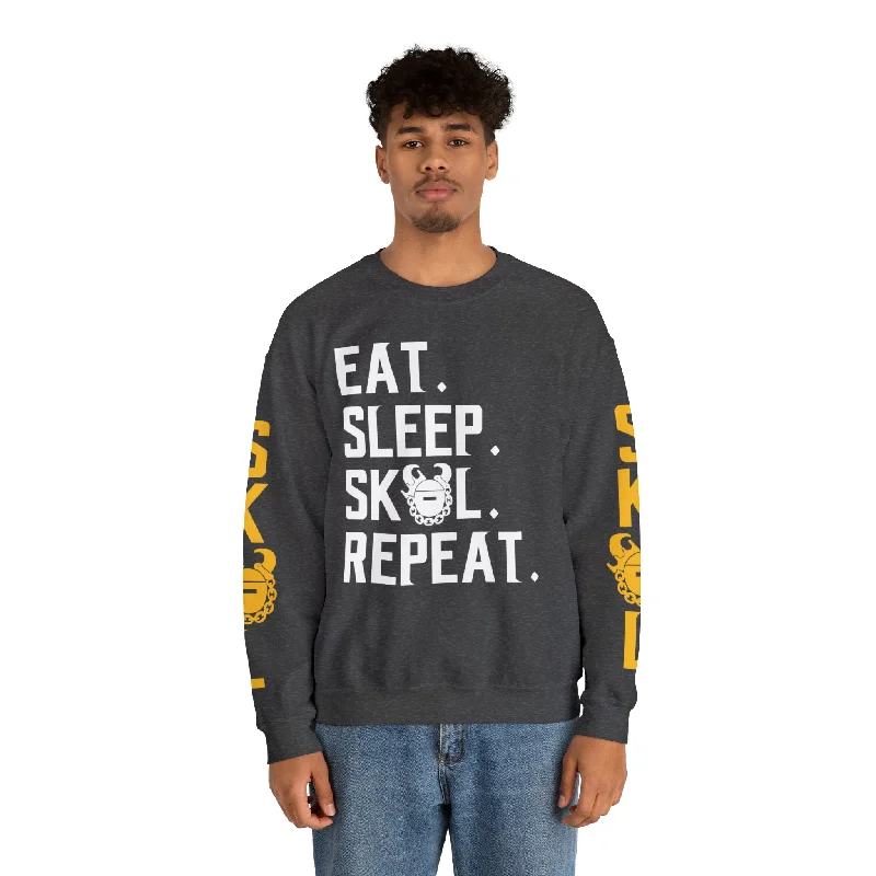 Unisex Heavy Blend™ Crewneck - Eat. Sleep. Repeat. + The Original (Sleeves)