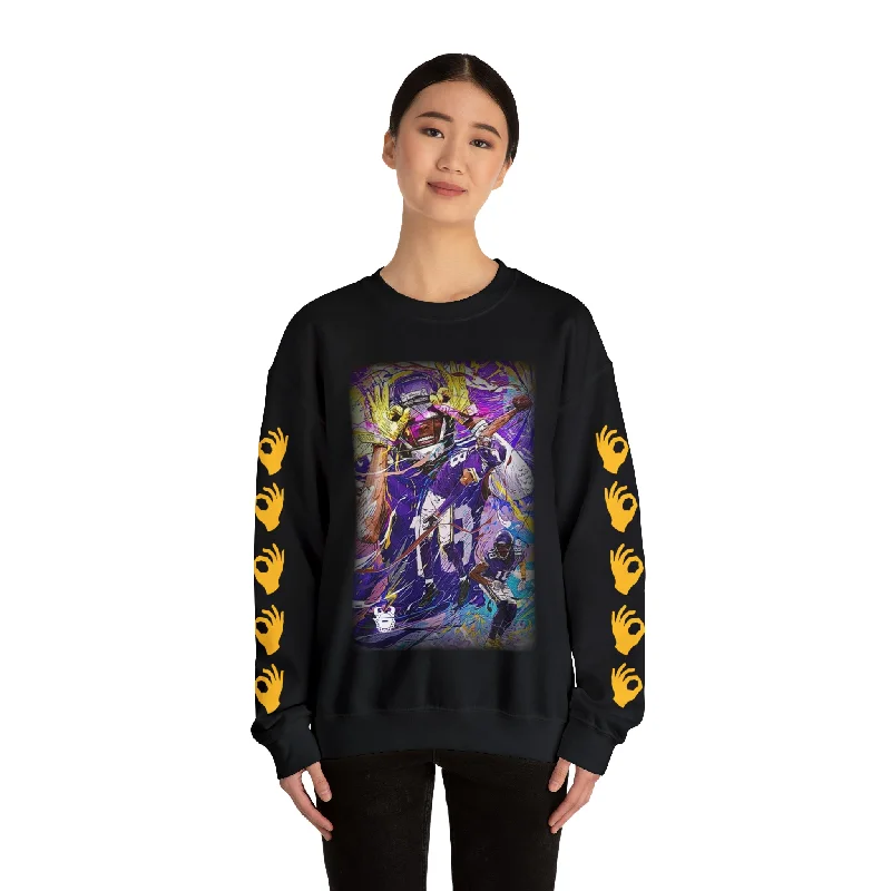 Unisex Heavy Blend™ Crewneck - Griddy Dance + Hands (Sleeves)