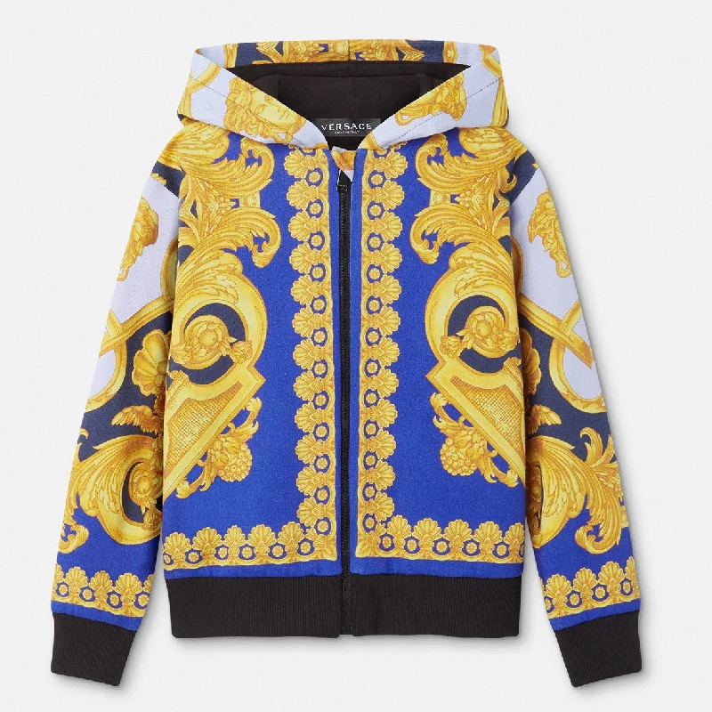 Blue & Gold Barocco Hoodie